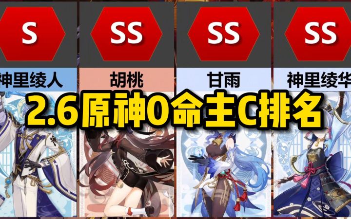 2.6原神0命主C强度排名截图