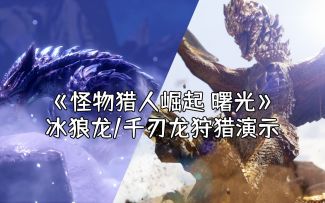 《怪物猎人崛起 曙光》冰狼龙/千刃龙狩猎演示
