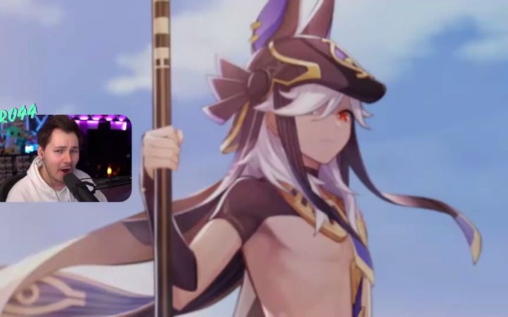 『原神』主播 Doro44看“赛诺”角色PV反应截图