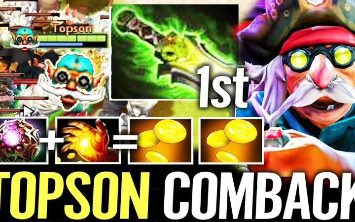 TOPSON中单飞机,虚灵刀+玲珑心 虽然死挺多但还是赢了 【DOTA2矮人直升机】截图