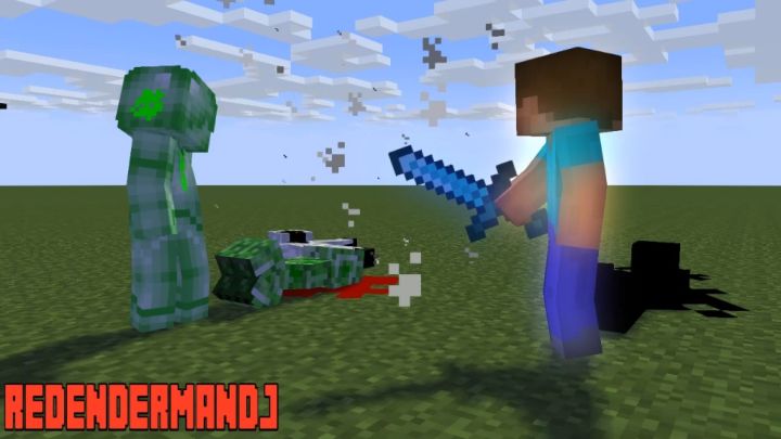 Herobrine vs Entity 303实体303 vs Green Steve绿色史蒂夫 vs Null零值 vs "You"你截图