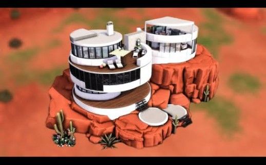【模拟人生4速建|搬运|附链接|nocc】Modern Circle house截图