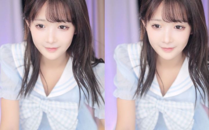 【鱼子酱】《2》蓝色公主裙套装 直播跳舞录屏截图
