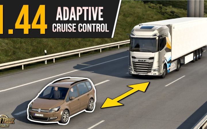 【YouTube】欧卡2 中的自适应巡航控制开放测试版 1.44|Adaptive Cruise Control in Euro Truck Simulator截图