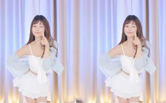 【鱼子酱】《叮叮当当舞》白色常服套装 直播跳舞录屏