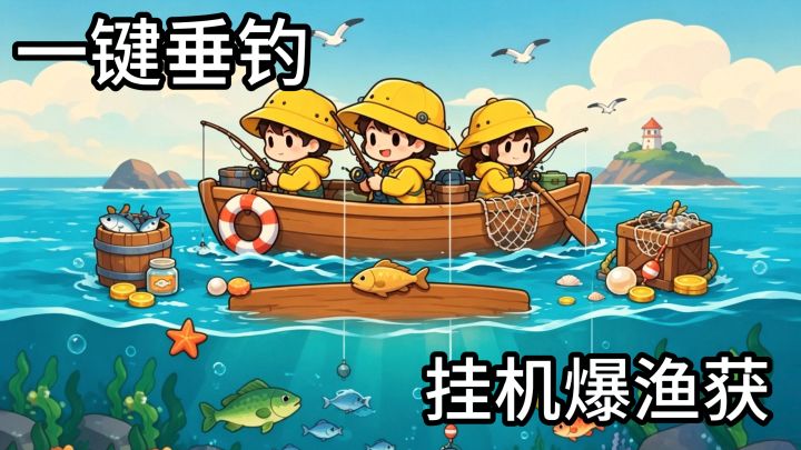 摸鱼必玩， 点击就能自动钓鱼！招募帮手挂机爆渔获截图