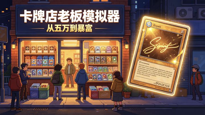 我开了家卡牌店，从5万本钱做起，囤卡、砍价、开店，爽点拉满截图