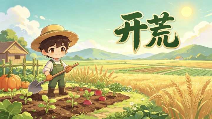 从零荒地开荒,手动收菜攒金到全自动收集截图