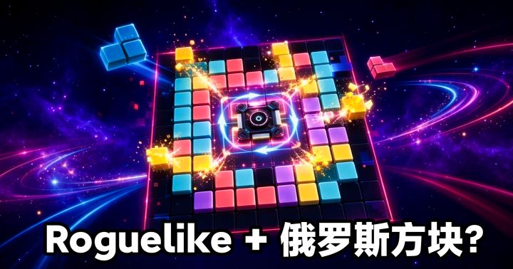 俄罗斯方块,但Roguelike⁉️⬆⬅⬇旋转×叠加升级buff,难度逐步提升截图