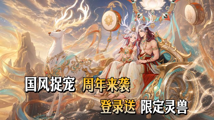 国风捉宠周年庆来袭!签到送外观,奖励全双倍,登录领限定灵兽!截图