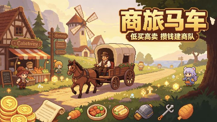 摸鱼必备!可以离线挂机的异世界马车跑商游戏截图