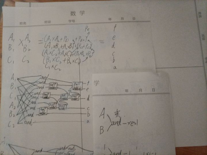 三位二进制乘法器截图