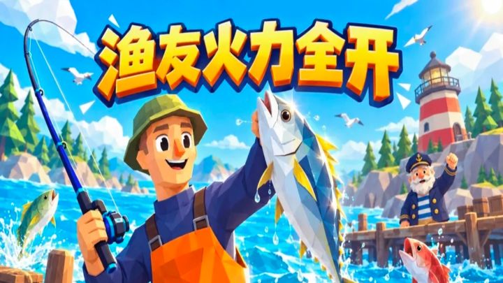 流落荒岛钓鱼求生,钓起鱼虾还要揍到空血截图