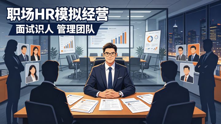 沉浸式HR模拟器,看穿虚假简历,管理各类职场员工截图
