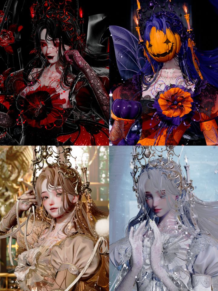 【以闪】吸血鬼,南瓜魔女,稻草人,木乃伊截图